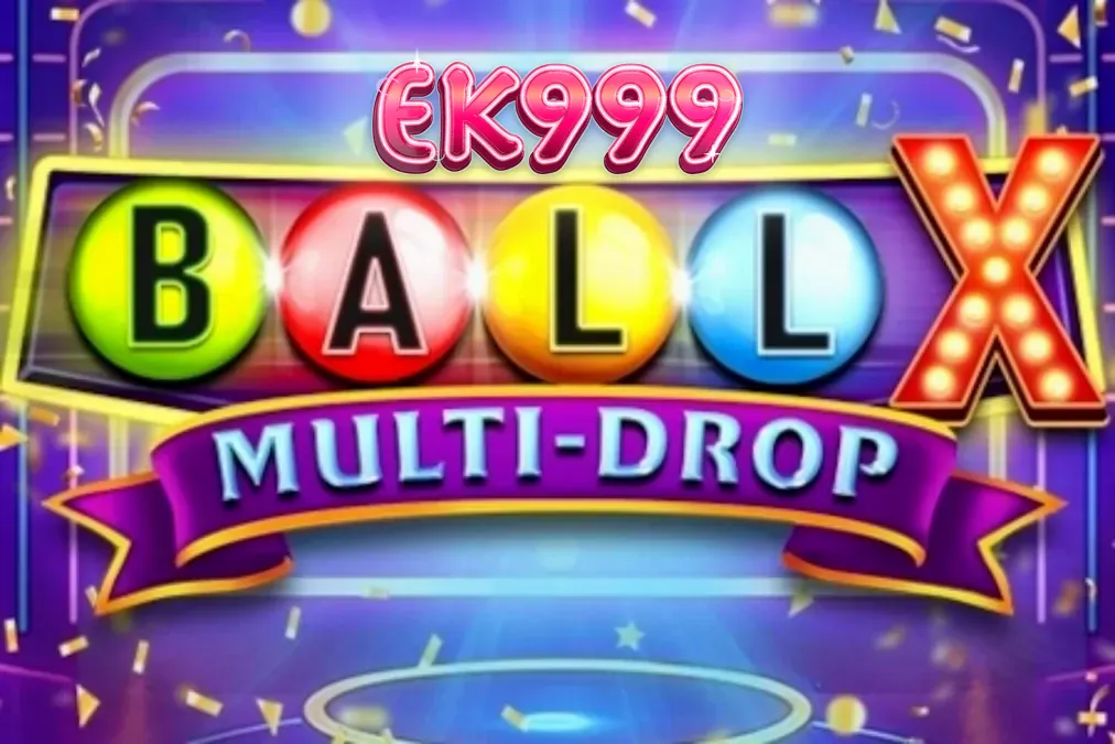 Ball X Multi-Drop স্লট গেমের নিয়ন থিম এবং গেমপ্লে ইন্টারফেস